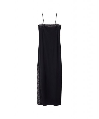 Women's Lace Detail Dress Black $40.79 Dresses