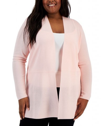 Plus Size Monterey Open-Front Cardigan Cherry Blossom $30.32 Sweaters