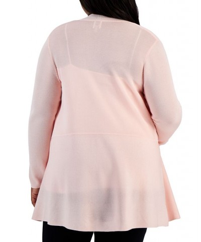 Plus Size Monterey Open-Front Cardigan Cherry Blossom $30.32 Sweaters