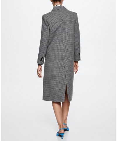 Women's Houndstooth Coat Light Heather Gray $75.60 Coats