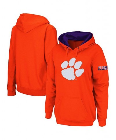 Women's Orange Clemson Tigers Big Logo Pullover Sweatshirt Orange $30.59 Sweatshirts