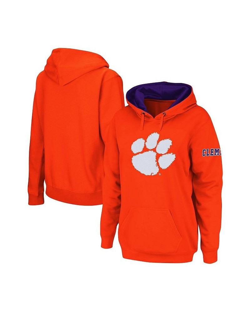 Women's Orange Clemson Tigers Big Logo Pullover Sweatshirt Orange $30.59 Sweatshirts