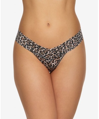 Low-Rise Printed Lace Thong Classic Leopard $13.25 Panty