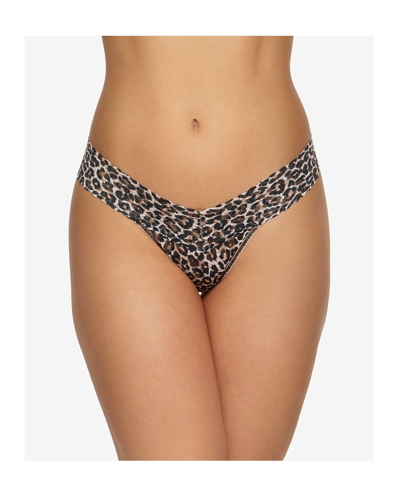 Low-Rise Printed Lace Thong Classic Leopard $13.25 Panty