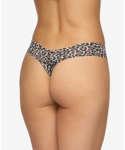 Low-Rise Printed Lace Thong Classic Leopard $13.25 Panty