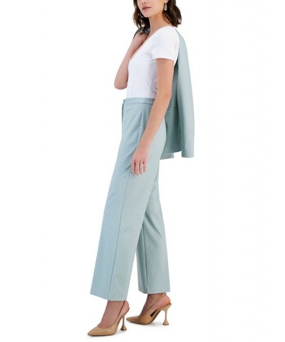 Women's Printed Ponté-Knit Straight Pants Spring Sage Green $34.54 Pants