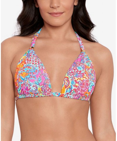 Women's Amara Mold Cup Halter Bikini Top & Bottoms Amara Patchwork $56.55 Swimsuits