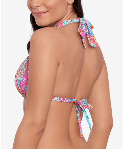 Women's Amara Mold Cup Halter Bikini Top & Bottoms Amara Patchwork $56.55 Swimsuits