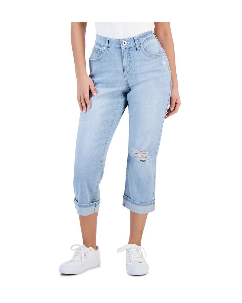 Petite Mid-Rise Curvy-Fit Roll Cuff Capri Jeans Payla $14.70 Jeans