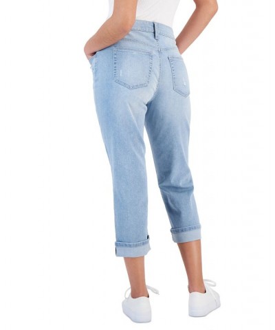 Petite Mid-Rise Curvy-Fit Roll Cuff Capri Jeans Payla $14.70 Jeans