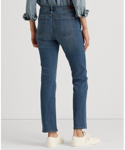 Petite Mid-Rise Straight Jean Petite & Petite Short Lengths Ocean Blue Wash Denim $62.50 Jeans