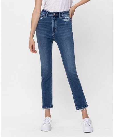 Women's Stretch High Rise Slim Straight Ankle Jeans Medium Blue $39.49 Jeans