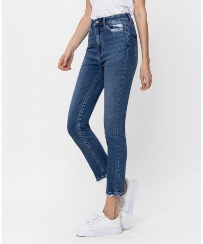 Women's Stretch High Rise Slim Straight Ankle Jeans Medium Blue $39.49 Jeans