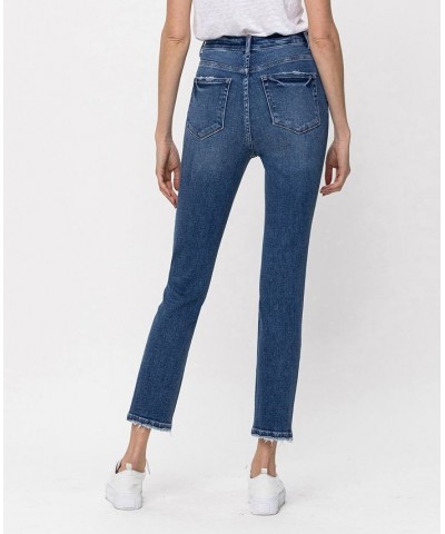 Women's Stretch High Rise Slim Straight Ankle Jeans Medium Blue $39.49 Jeans