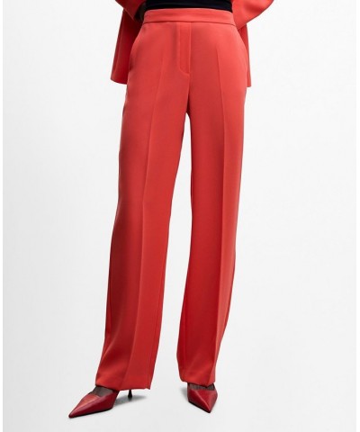 Women's Wide Leg Suit Pants Red $44.10 Pants
