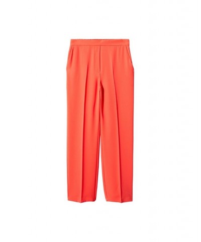 Women's Wide Leg Suit Pants Red $44.10 Pants