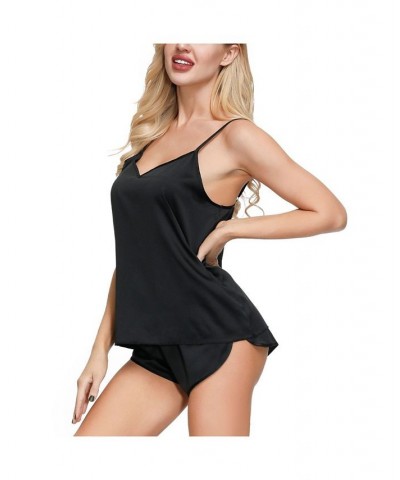 Women's Cami Short Set Black $30.16 Sleepwear