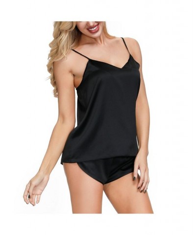 Women's Cami Short Set Black $30.16 Sleepwear