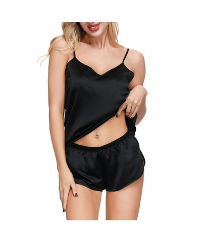 Women's Cami Short Set Black $30.16 Sleepwear