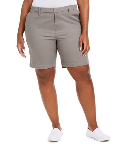 Plus Size Hollywood Bermuda Shorts Gray $18.80 Shorts