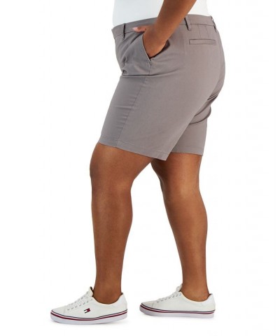 Plus Size Hollywood Bermuda Shorts Gray $18.80 Shorts