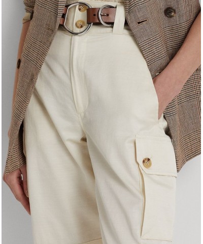 Women's Shantung Wide-Leg Cargo Pants Mascarpone Cream $68.45 Pants