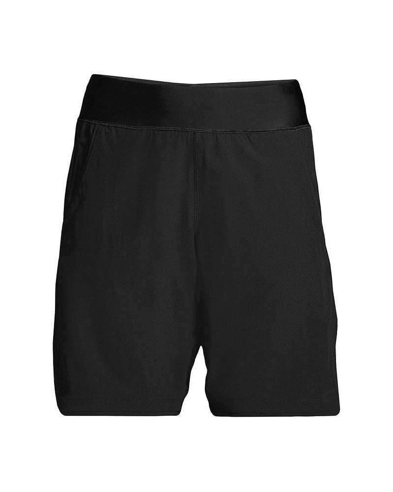 Women's 9" Quick Dry Elastic Waist Modest Board Shorts Swim Cover-up Shorts Black $29.23 Swimsuits