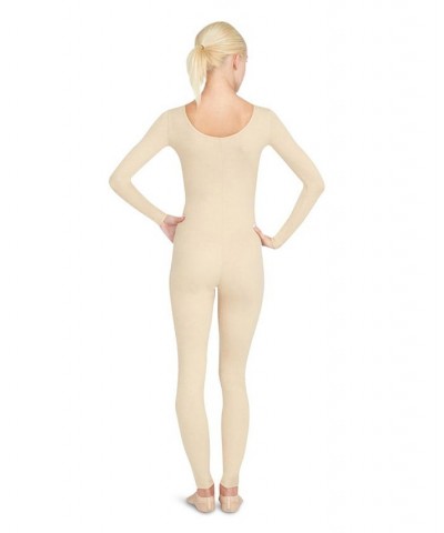 Long Sleeve Unitard Tan/Beige $30.66 Tops