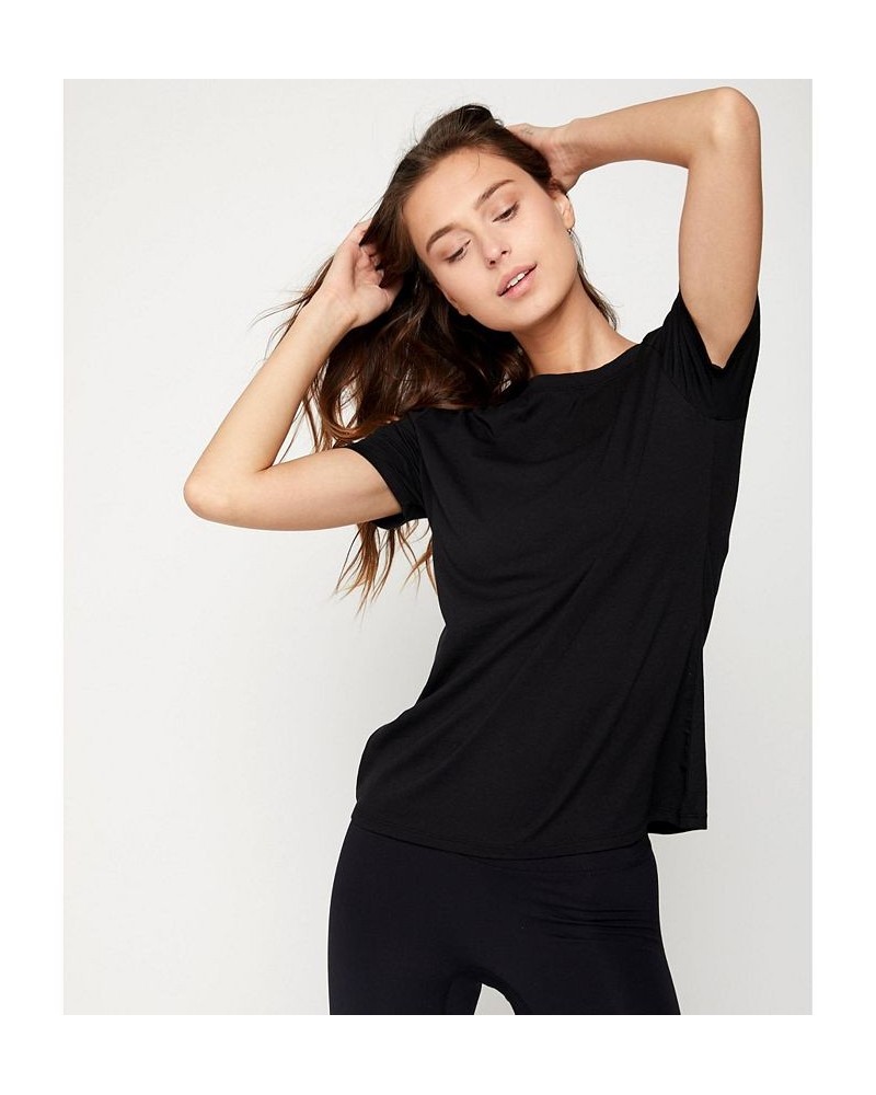 Pima Go Short Sleeve Tee for Women Black $26.68 Tops