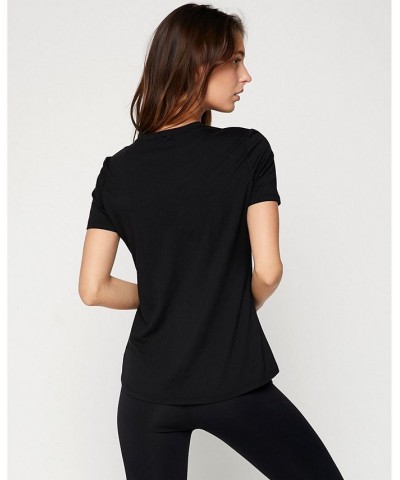 Pima Go Short Sleeve Tee for Women Black $26.68 Tops