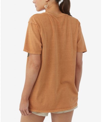 Juniors' North Shore Oversized T-Shirt Golden Brown $18.90 Tops