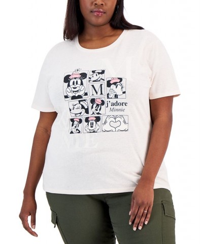 Trendy Plus Size Crewneck J'Adore Minnie Mouse T-Shirt Soft Pink $11.50 Tops