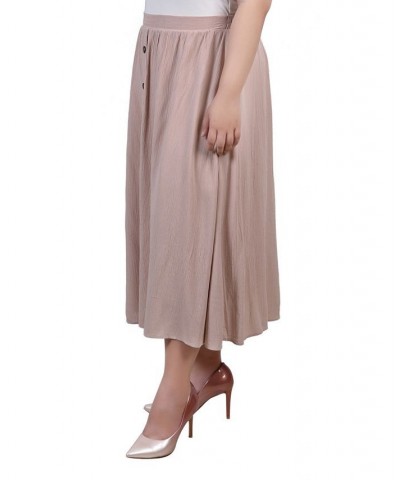 Plus Size Knee Length A-Line Skirt Tan/Beige $17.04 Skirts