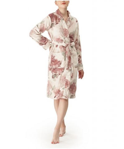 Women's Floral Velvetloft Kimono Robe Multi $29.52 Sleepwear