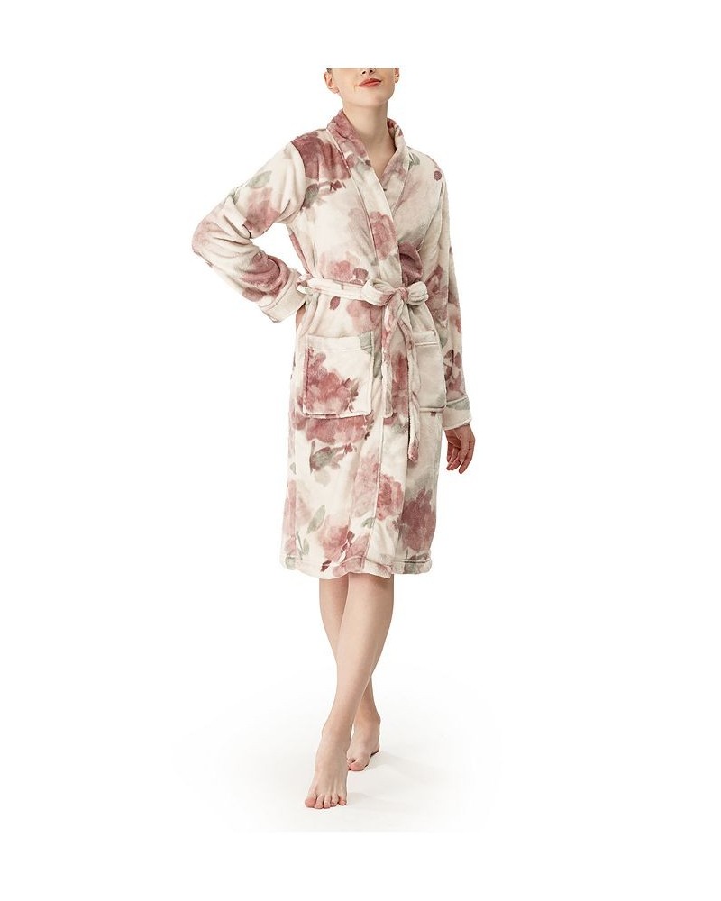 Women's Floral Velvetloft Kimono Robe Multi $29.52 Sleepwear