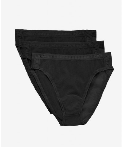 Women's Mesh Hi Cut Brief Pack of 3 Black $34.22 Panty