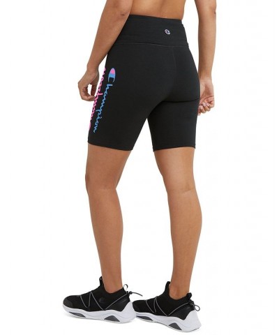 Women's Authentic Graphic High Rise Bike Shorts Black $19.18 Shorts