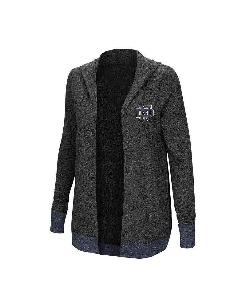 Women's Charcoal Notre Dame Fighting Irish Plus Size Steeplechase Open Hooded Tri-Blend Cardigan Charcoal $28.59 Sweaters