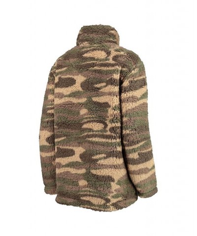 Women's Camo Boston Bruins Sherpa Quarter-Zip Jacket Camo $41.65 Jackets