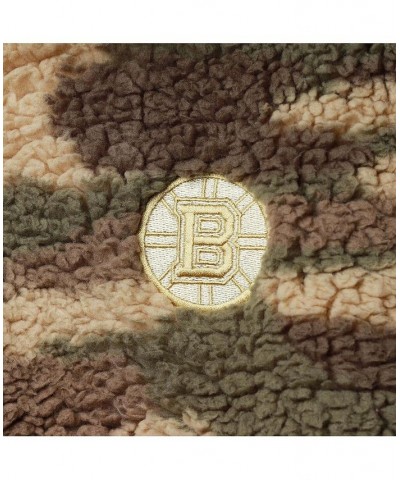 Women's Camo Boston Bruins Sherpa Quarter-Zip Jacket Camo $41.65 Jackets