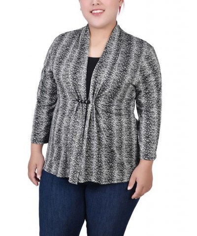Plus Size 3/4 Sleeve Two-Fer Top Bluffdale $14.31 Tops