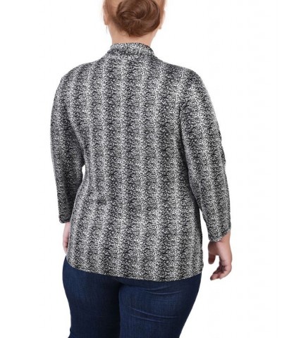 Plus Size 3/4 Sleeve Two-Fer Top Bluffdale $14.31 Tops