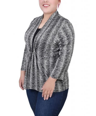 Plus Size 3/4 Sleeve Two-Fer Top Bluffdale $14.31 Tops