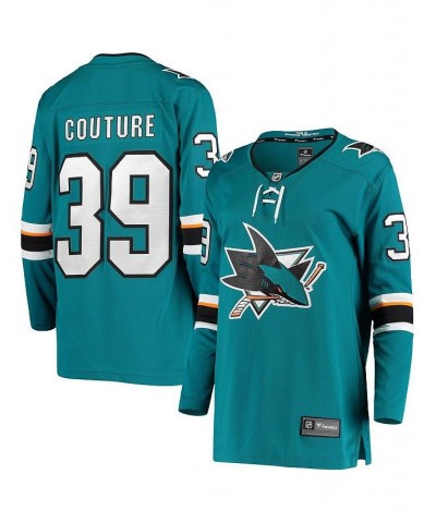 Women's Branded Logan Couture Teal San Jose Sharks Breakaway Home Player Jersey Teal $73.60 Jersey