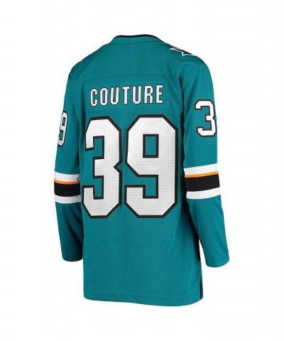 Women's Branded Logan Couture Teal San Jose Sharks Breakaway Home Player Jersey Teal $73.60 Jersey