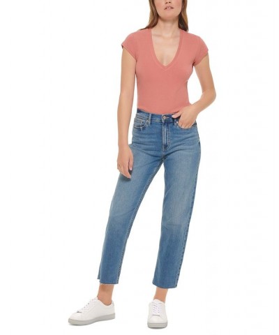 Women's Cap-Sleeve V-Neck Bodysuit Savannah $15.16 Tops