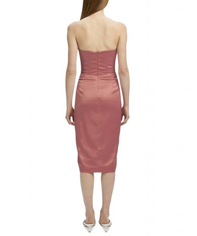 Women's Jamila Strapless Sweetheart Corset Dress Pink $26.21 Dresses