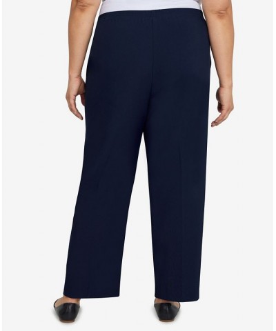 Plus Size Picture Perfect Microfiber Twill Regular Length Pants Blue $32.39 Pants