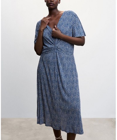 Women's Textured Printed Dress Blue $35.99 Dresses