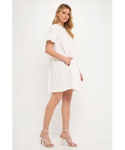 Women's Solid Mini Dress White $29.40 Dresses